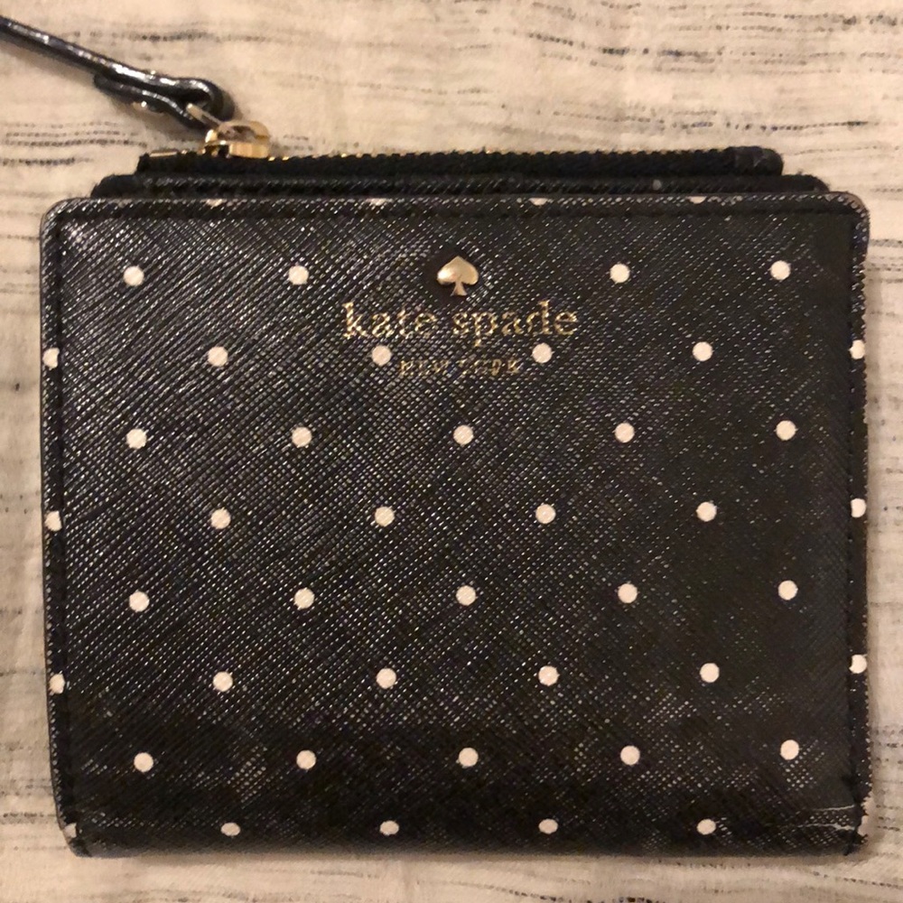 Kate spade small polka dot wallet